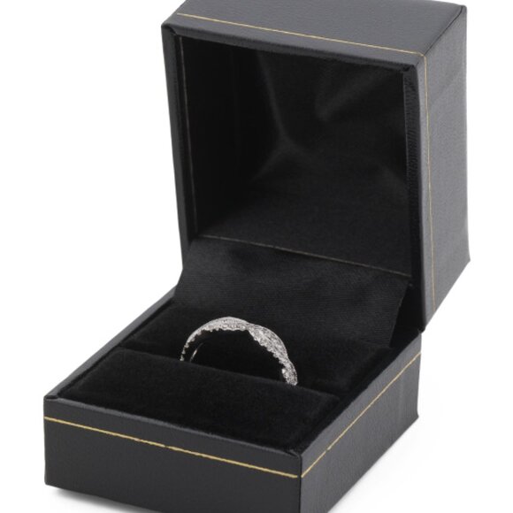 ORO LEONI 14kt Gold Diamond Swirl Band Ring - Picture 3 of 4